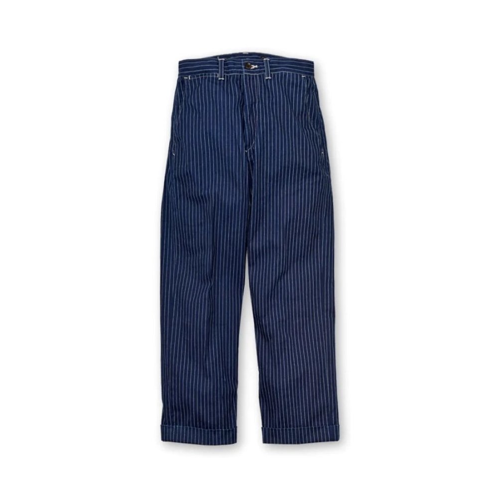 Full Count Indigo Wabash Striped Farmers Trouser
